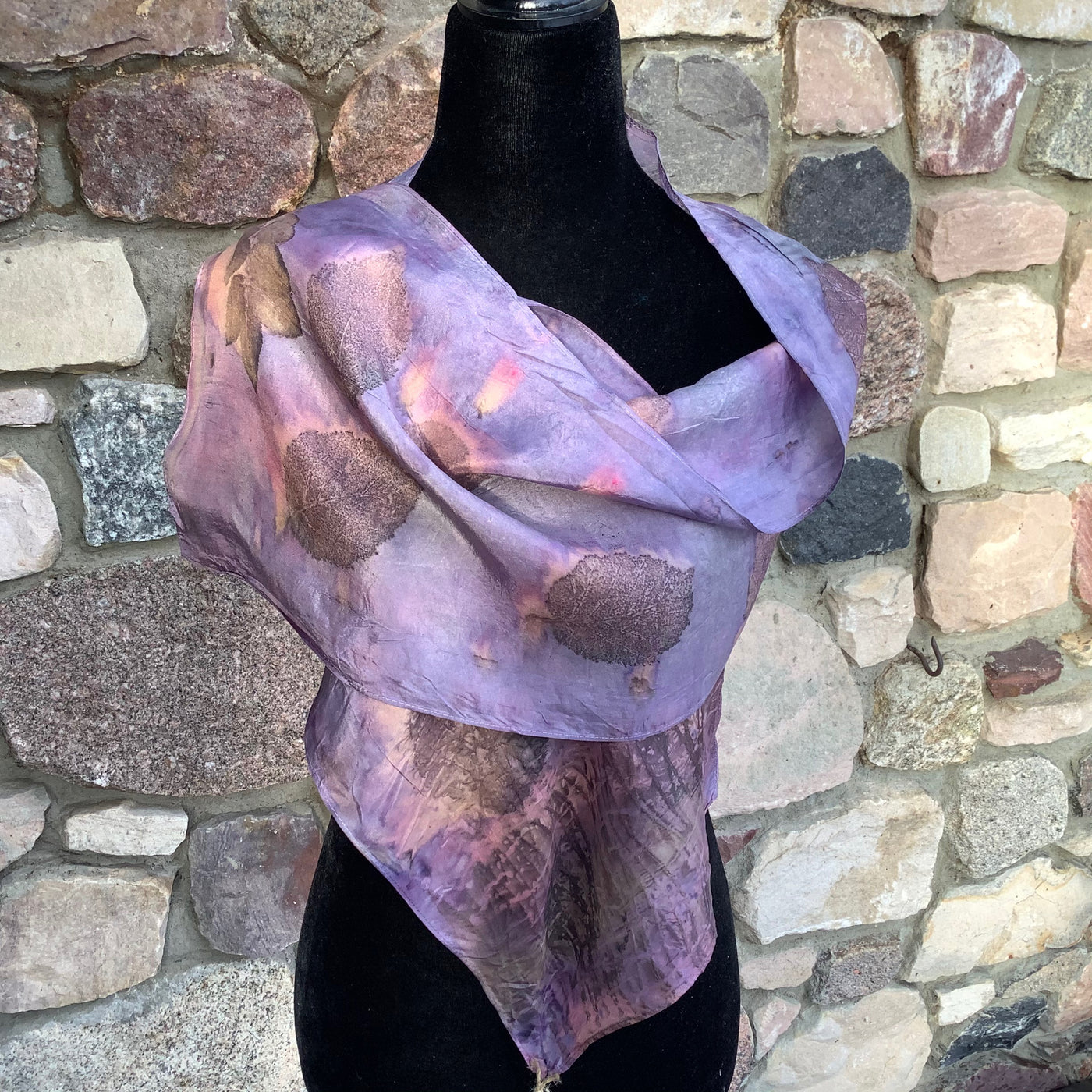 Eco-Dyed Silk Scarves (11x60 inches)
