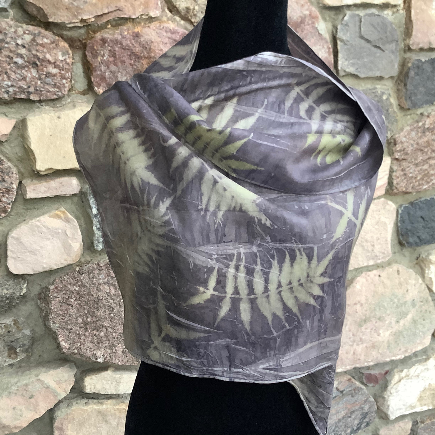 Eco-Dyed Silk Scarves (15x60 inches)