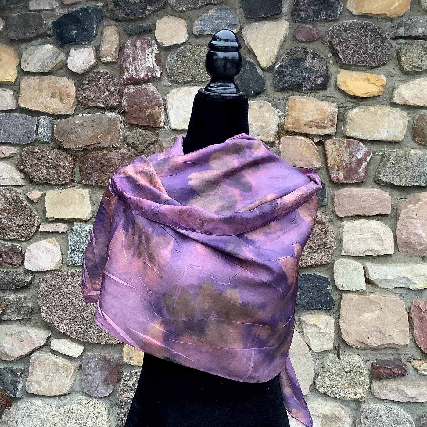 Eco-Dyed Silk Scarves